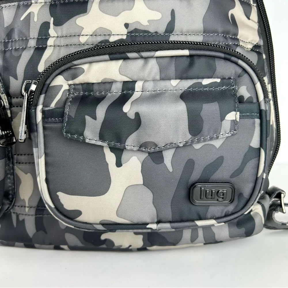 Lug Zipliner Camo Hobo Crossbody Lightweight Convertible Travel Organizer Bag